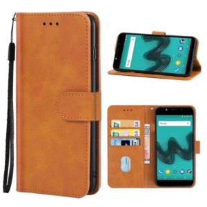 Leather Phone Case For Wiko Wim Lite(Brown) (OEM)