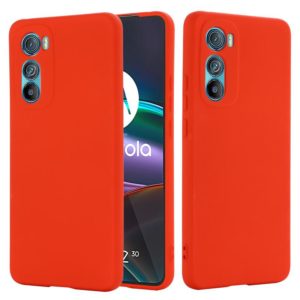 For Motorola Edge 30 Pure Color Liquid Silicone Shockproof Phone Case(Red) (OEM)