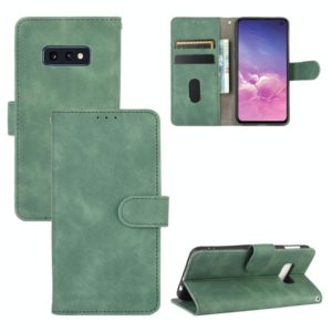 For Samsung Galaxy S10e Solid Color Skin Feel Magnetic Buckle Horizontal Flip Calf Texture PU Leather Case with Holder & Card Slots & Wallet(Green) (OEM)