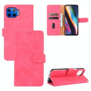 For Motorola Moto G 5G Plus Solid Color Skin Feel Magnetic Buckle Horizontal Flip Calf Texture PU Leather Case with Holder & Card Slots & Wallet(Rose Red) (OEM)