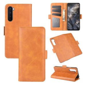 For OnePlus Nord Dual-side Magnetic Buckle Horizontal Flip Leather Case with Holder & Card Slots & Wallet(Yellow) (OEM)