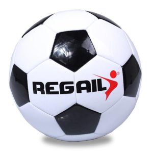 REGAIL No. 4 Explosion-proof Machine-stitched Football for Teenagers Training(Black) (REGAIL) (OEM)