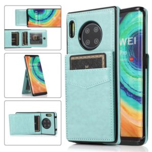 For Huawei Mate 30 Pro Solid Color PC + TPU Protective Case with Holder & Card Slots(Green) (OEM)