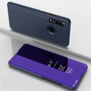 For Huawei P Smart 2020 Plated Mirror Horizontal Flip Leather Case with Holder(Purple Blue) (OEM)