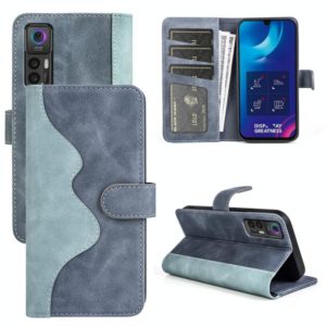For TCL 30 5G / 30 / 30+ Stitching Horizontal Flip Leather Phone Case(Blue) (OEM)