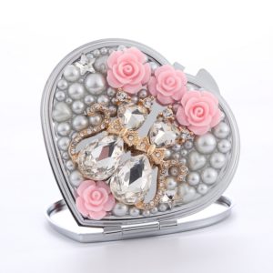 Hand-made DIY Creative Mirror Heart-shaped Double-side Makeup Mirror (OEM)