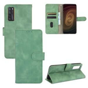 For ZTE Axon 20 5G / A20 5G Solid Color Skin Feel Magnetic Buckle Horizontal Flip Calf Texture PU Leather Case with Holder & Card Slots & Wallet(Green) (OEM)