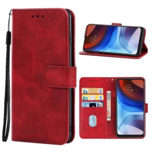 For Motorola Moto E7 Power 2021 Leather Phone Case(Red) (OEM)
