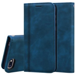 For Huawei Y5 (2018) Frosted Business Magnetic Horizontal Flip PU Leather Case with Holder & Card Slot & Lanyard(Blue) (OEM)