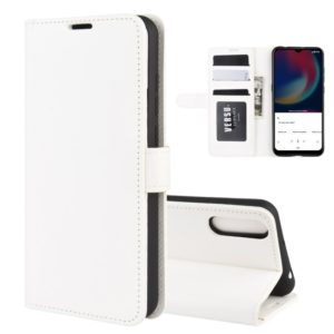 For Wiko view 4/ 4 lite R64 Texture Single Horizontal Flip Protective Case with Holder & Card Slots & Wallet& Photo Frame(White) (OEM)