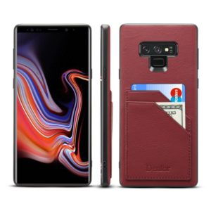 For Galaxy Note9 Denior V1 Luxury Car Cowhide Leather Protective Case with Double Card Slots(Dark Red) (Denior) (OEM)