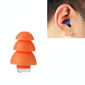 Anti-Noise Sleep Earplugs Silicone Soundproof Earplugs Industrial Noise Cancelling Silent Earplugs(Orange) (OEM)
