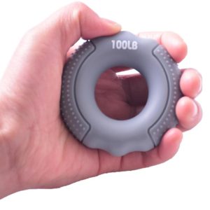 Silicone Gripper Finger Exercise Grip Ring, Specification: 100LB (Dot Gray) (OEM)