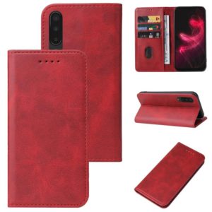For Sharp Aquos Zero 5G Basic Magnetic Closure Leather Phone Case(Red) (OEM)
