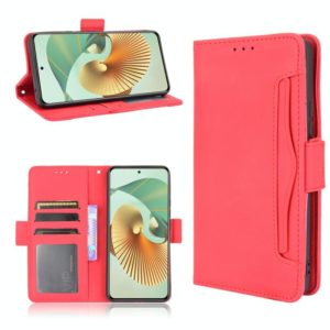 For ZTE Axon 30 Pro 5G Skin Feel Calf Pattern Horizontal Flip Leather Case with Holder & Card Slots & Photo Frame(Red) (OEM)