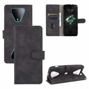 For Xiaomi Black Shark 3 Solid Color Skin Feel Magnetic Buckle Horizontal Flip Calf Texture PU Leather Case with Holder & Card Slots & Wallet(Black) (OEM)
