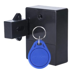T3 ABS Magnetic Card Induction Lock Invisible Bilateral Open Cabinet Door Lock (Black) (OEM)