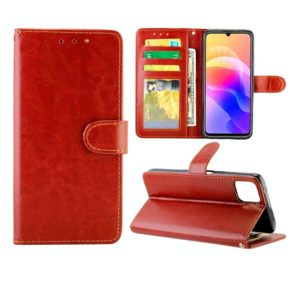 For Huawei Enjoy 20 Crazy Horse Texture Leather Horizontal Flip Protective Case with Holder & Card Slots & Wallet & Photo Frame(Brown) (OEM)