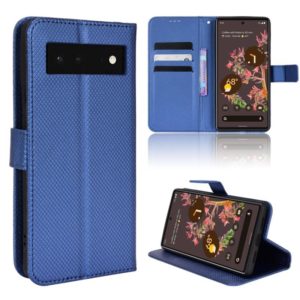 For Google Pixel 6 Diamond Texture Leather Phone Case(Blue) (OEM)