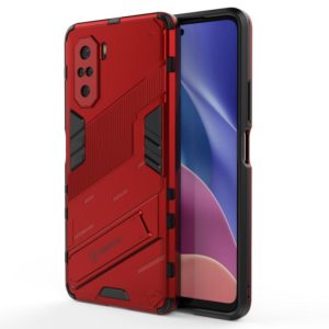 For Xiaomi Redmi K40 / K40 Pro Punk Armor 2 in 1 PC + TPU Shockproof Case with Invisible Holder(Red) (OEM)