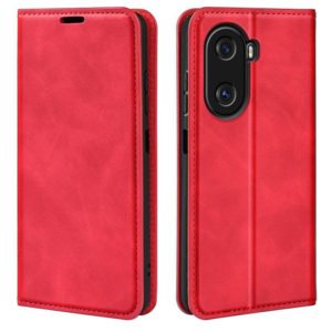 For Honor X40i Retro-skin Magnetic Suction Leather Phone Case(Red) (OEM)