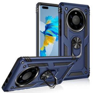 For Huawei Mate 40 Pro+ Shockproof TPU + PC Protective Case with 360 Degree Rotating Holder(Blue) (OEM)
