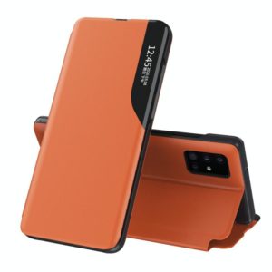 For Galaxy M51 Attraction Flip Holder Leather Phone Case(Orange) (OEM)