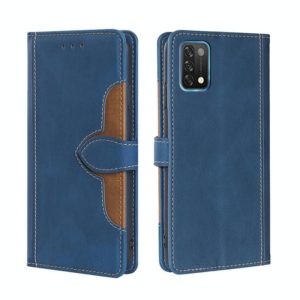 For UMIDIGI A11 Skin Feel Straw Hat Magnetic Buckle Leather Phone Case(Blue) (OEM)