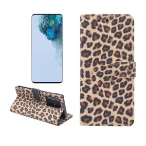 For Samsung Galaxy Note20 Ultra Leopard Pattern Horizontal Flip Leather Case with Holder & Card Slots(Yellow) (OEM)