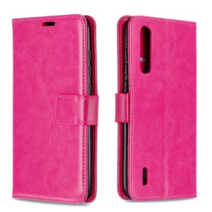 For Xiaomi Mi 9 Lite / CC9 Crazy Horse Texture Horizontal Flip Leather Case with Holder & Card Slots & Wallet & Photo Frame(Rose) (OEM)