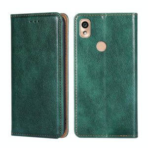 For Kyocera KY-51B Pure Color Magnetic Leather Phone Case(Green) (OEM)