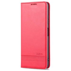 For Samsung Galaxy A22 5G AZNS Magnetic Calf Texture Horizontal Flip Leather Case with Card Slots & Holder & Wallet(Red) (AZNS) (OEM)
