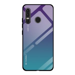 For Huawei P30 Lite Gradient Color Glass Case(Purple) (OEM)