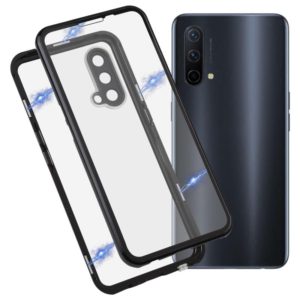 For OnePlus Nord CE 5G Full Cover Magnetic Metal Tempered Glass Phone Case(Black) (OEM)