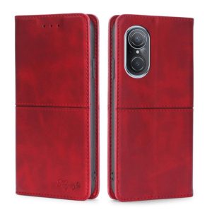 For Huawei Nova 9 SE 4G Cow Texture Magnetic Horizontal Flip Leather Phone Case(Red) (OEM)