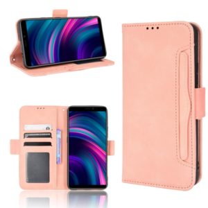 For BLU J9L Skin Feel Calf Pattern Leather Phone Case(Pink) (OEM)