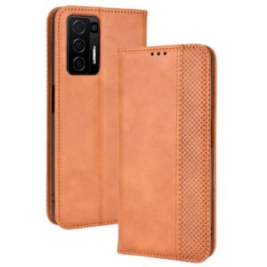 For BLU F91 Magnetic Buckle Retro Crazy Horse Leather Phone Case(Brown) (OEM)