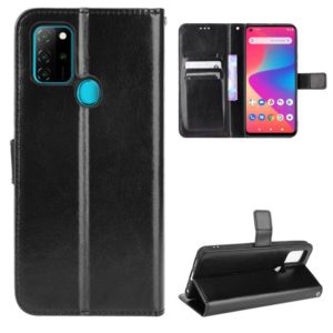 For BLU G91 Crazy Horse Texture Horizontal Flip Leather Case with Holder & Card Slots & Lanyard(Black) (OEM)
