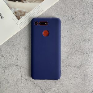 For Huawei Honor V20 Shockproof Frosted TPU Protective Case(Dark Blue) (OEM)