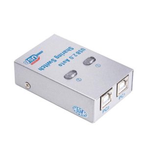 SW68 2 In 1 Switcher USB Automatic Print Sharer, Color: Silver (OEM)