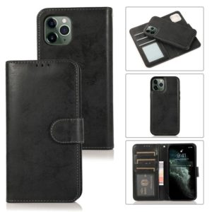 For iPhone 12 mini KLT888-2 Retro 2 in 1 Detachable Magnetic Horizontal Flip TPU + PU Leather Case with Holder & Card Slots & Photo Frame & Wallet(Black) (OEM)