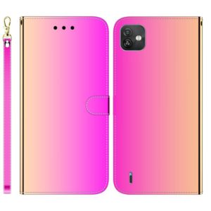 For Wiko Y82 Imitated Mirror Surface Horizontal Flip Leather Phone Case(Gradient Color) (OEM)