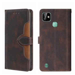 For Infinix Smart HD 2021 X612 Skin Feel Straw Hat Magnetic Buckle Leather Phone Case(Brown) (OEM)