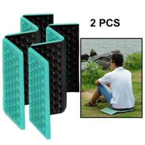 2 PCS Portable Folding Cellular Massage Cushion Outdoors Damp Proof Picnic Seat Mats EVA Pad(Green) (OEM)