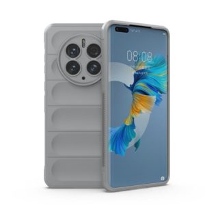 For Huawei Mate 50 Pro Magic Shield TPU + Flannel Phone Case(Grey) (OEM)