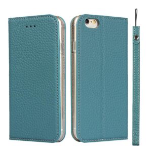 Litchi Genuine Leather Phone Case For iPhone 6 & 6s(Sky Blue) (OEM)