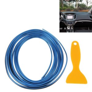 5m Flexible Trim For DIY Automobile Car Interior Exterior Moulding Trim Decorative Line Strip with Film Scraper(Blue) (OEM)