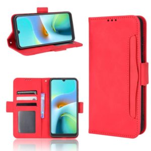 For Blackview A50 Skin Feel Calf Pattern Leather Phone Case(Red) (OEM)