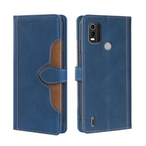 For Nokia C21 Plus Skin Feel Magnetic Buckle Leather Phone Case(Blue) (OEM)