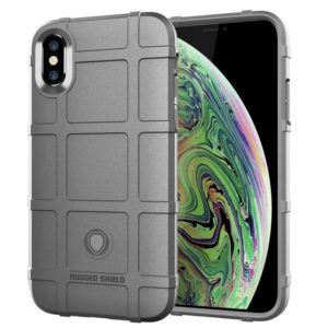 For iPhone XS Max Full Coverage Shockproof TPU Case(Grey) (OEM)